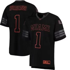 Black Miami Hurricanes Football Jersey Free Shipping