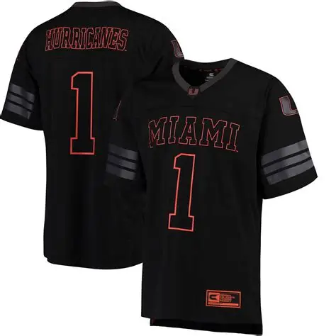 Black Miami Hurricanes Football Jersey Free Shipping