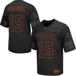 Miami Hurricanes Black Football Jersey 100% Comfortable