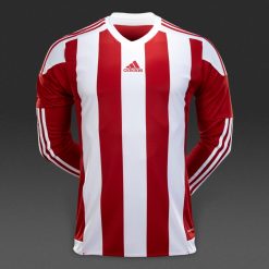 Red and White Soccer Jersey – Bold Stripes | Breathable