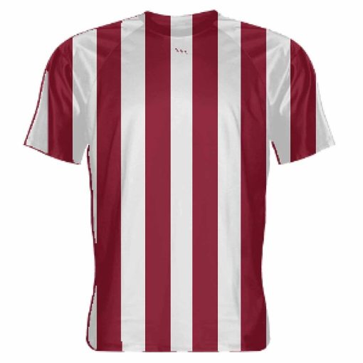 White Red Soccer Jersey – Classic Color Block| Free Shipping
