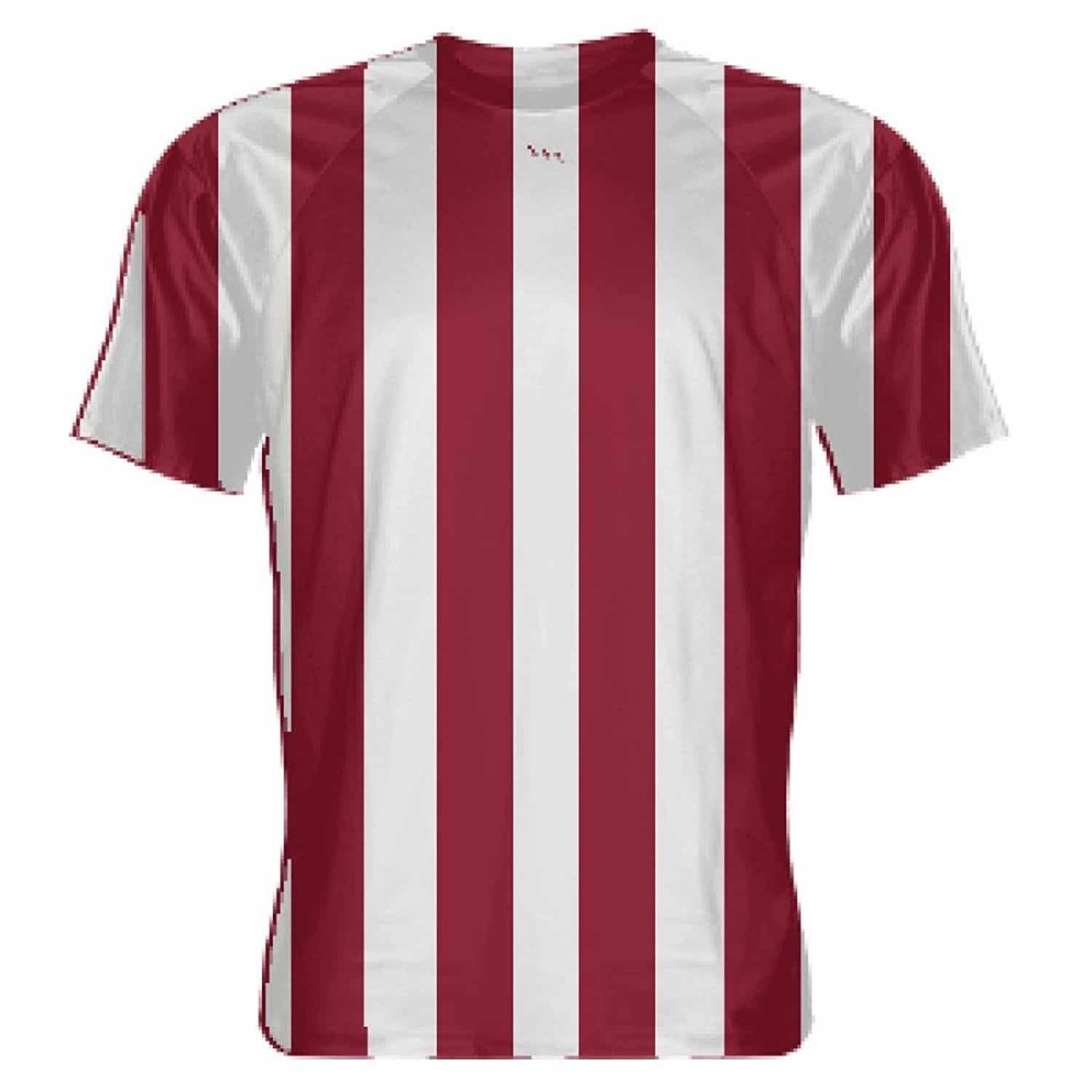 White Red Soccer Jersey – Classic Color Block| Free Shipping